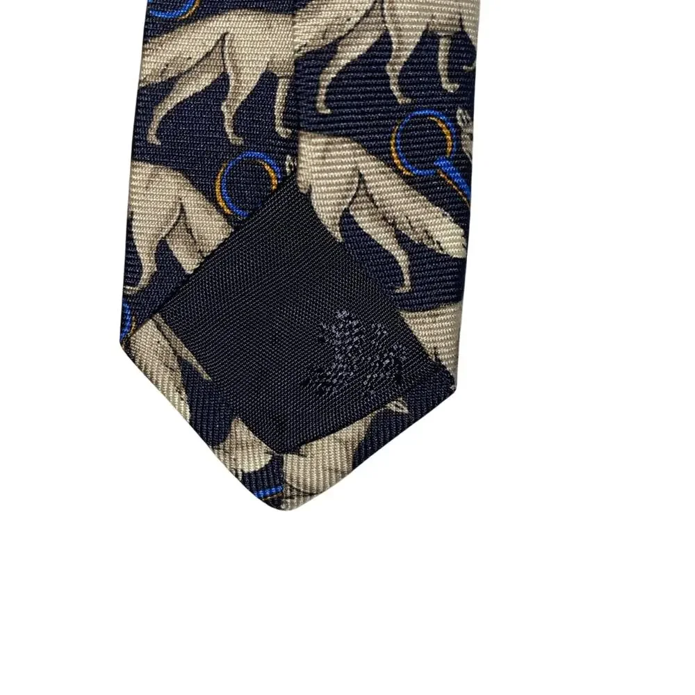 Brooks Brothers Makers Blue Wolf Men Silk Necktie Woven Italy Made USA